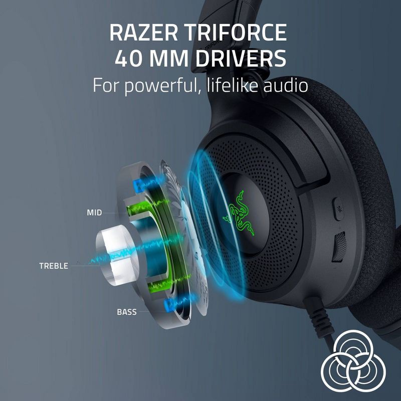 slide 2 of 10, Razer Kraken V4 X Gaming Headset, 1 ct