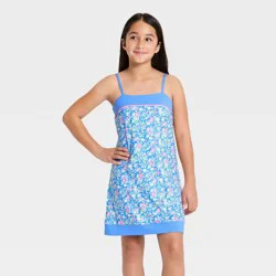 Girls' Printed Athletic Dress - All In Motion™ Vibrant Blue M