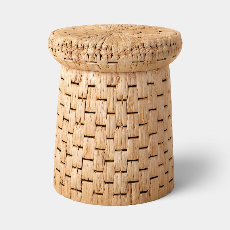 slide 1 of 3, Water Hyacinth Woven Side Table Natural - Threshold™, 1 ct