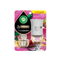 Air Wick Scented Oil Air Fresheners - 1 Warmer + 1 Refill - Vanilla & Pink Dragonfruit Kit - 2ct