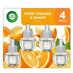 Air Wick Scented Oil Air Fresheners - Sweet Orange & Lemon - 4ct: Electric, Oil Formula