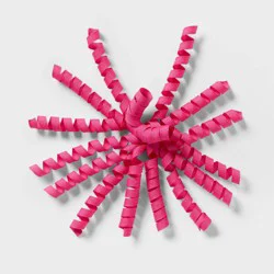 7.5" Grosgrain Fabric Swirl Gift Bow Dark Pink - Spritz™