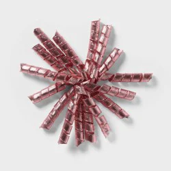 7" Fabric Swirl Gift Bow Pink - Spritz™
