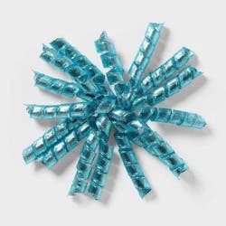 7" Fabric Swirl Gift Bow Turquoise - Spritz™