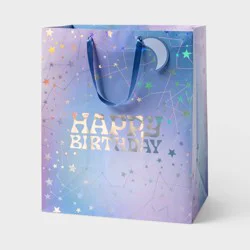XL Astrology 'Happy Birthday' Birthday Gift Bag with Tag Blue/Purple/Silver - Spritz™