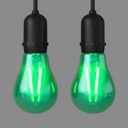 2pk Halloween Novelty Spotlights with Transparent LED Bulbs Green - Hyde and EEK! Boutique™
