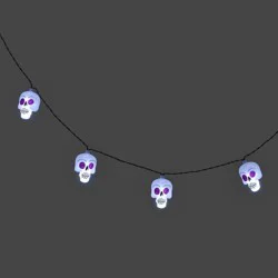 20ct Halloween LED Plastic Skull Novelty String Light - Hyde and EEK! Boutique™