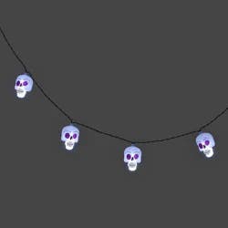 20ct Halloween LED Plastic Skull Novelty String Light - Hyde and EEK! Boutique™
