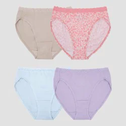 Fruit of the Loom Women's 4pk All Day Comfort Cotton Stretch Hi-cut Underwear - Multicolor 5
