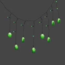 20ct Lights and 8 Icons Halloween LED Flocked Ombre Ghost Novelty String Light - Hyde and EEK! Boutique™