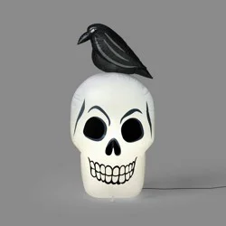 Halloween LED Raven on Skull Inflatable - Hyde and EEK! Boutique™
