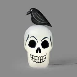 Halloween LED Raven on Skull Inflatable - Hyde and EEK! Boutique™