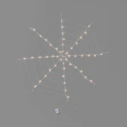 5' 50ct Battery Operated Color Changing Web LED Novelty Sculpture Lights Orange/Purple - Hyde and EEK! Boutique™: Halloween