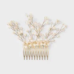 Metal Flower Cluster Hair Comb - A New Day™ Gold