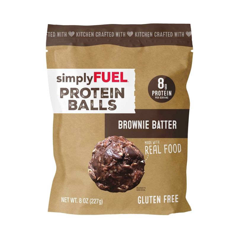 slide 1 of 7, simplyFUEL Brownie Batter Whey Protein Balls - 8g Protein - 8oz, 8 gram, 8 oz