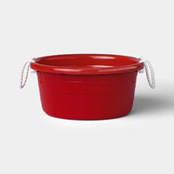 Tabletop Beverage Tub with Rope Handle Red - Room Essentials™