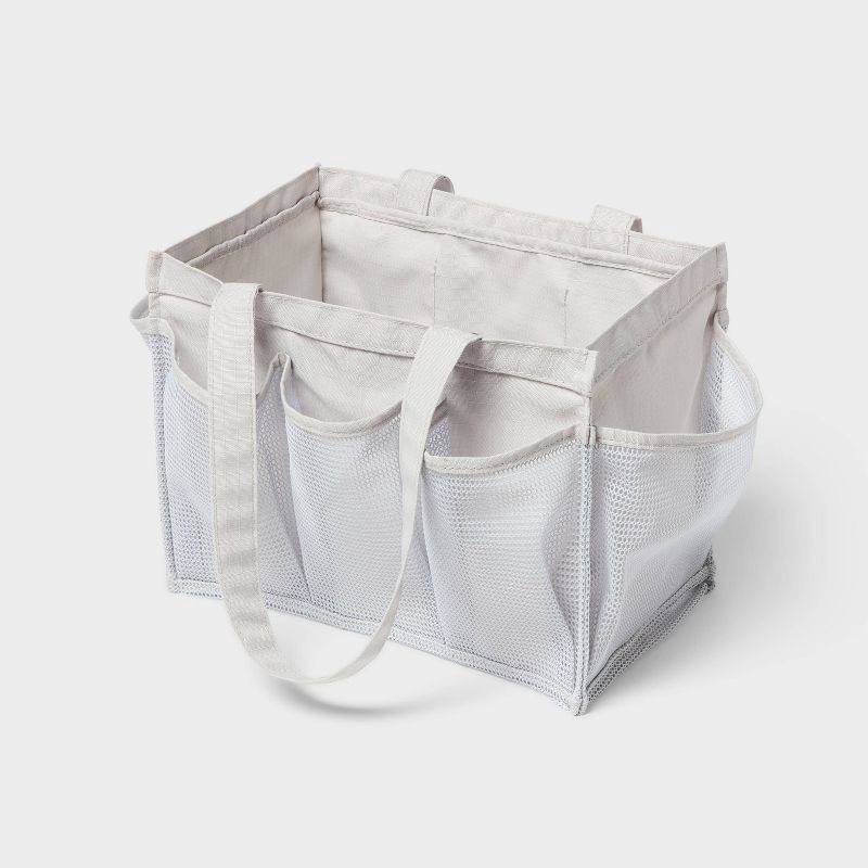 slide 1 of 3, Dorm Mesh Shower Caddy Gray - Room Essentials™, 1 ct