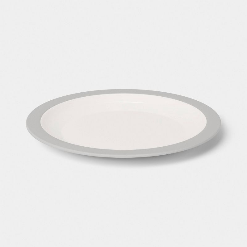 slide 1 of 3, 10.5" Plastic Dinner Plate Gray - Room Essentials™, 1 ct