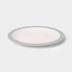 10.5" Plastic Dinner Plate Gray - Room Essentials™