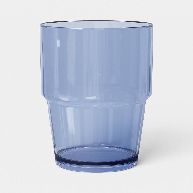 slide 1 of 2, 15 fl oz Plastic Stackable Tumbler Navy Blue - Room Essentials™, 15 fl oz