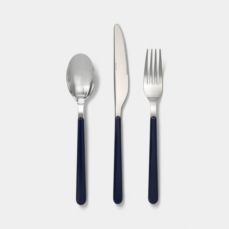 slide 1 of 3, 3pc Flatware Navy Blue - Room Essentials™, 3 ct