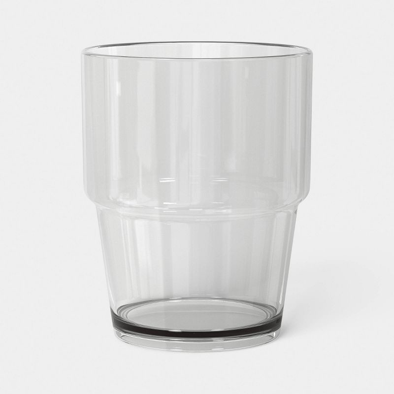 slide 1 of 3, 15 fl oz Plastic Stackable Tumbler Gray - Room Essentials™, 14 fl oz