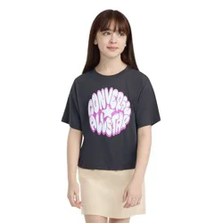 Converse® Girls' Short Sleeve Boxy Fit Graphic T-Shirt - Black L