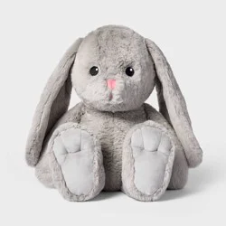 18" Jumbo Gray Bunny Stuffed Animal - Gigglescape™