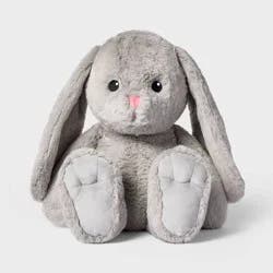 18" Jumbo Gray Bunny Stuffed Animal - Gigglescape™
