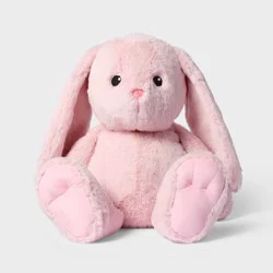 18" Jumbo Pink Bunny Stuffed Animal - Gigglescape™