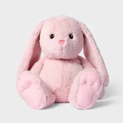 18" Jumbo Pink Bunny Stuffed Animal - Gigglescape™