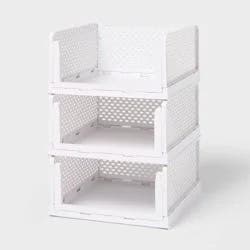 3pk Stackable Closet Storage Bins - Brightroom™