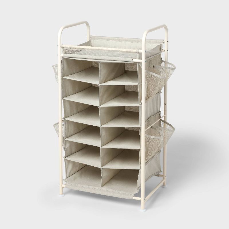 slide 1 of 3, 6 Tier Shoe Organizer with Side Pockets - Brightroom™, 1 ct