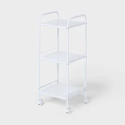 3 Shelf Metal Storage Cart White - Brightroom™