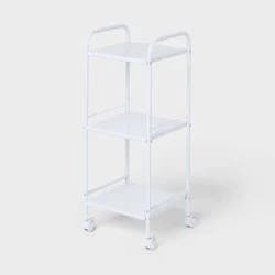 3 Shelf Metal Storage Cart White - Brightroom™