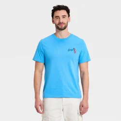 Men's Short Sleeve Every Wear Plus Crewneck T-Shirt - Goodfellow & Co™ Blue S