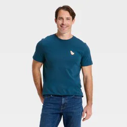 Men's Short Sleeve Every Wear Plus Crewneck T-Shirt - Goodfellow & Co™ Navy Blue L