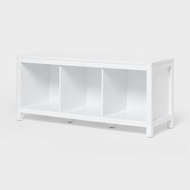 slide 1 of 3, 13" 3-Cube Bench Shaker Style Cube Storage White - Brightroom™, 1 ct