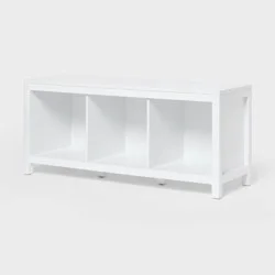 13" 3-Cube Bench Shaker Style Cube Storage White - Brightroom™