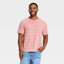 Men's Vintage Short Sleeve Pocket T-Shirt - Goodfellow & Co™ Salmon Pink M