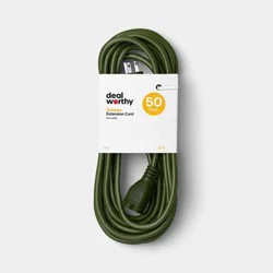 50' Outdoor Extension Cord Green - Dealworthy™