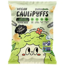 CauliPuffs Gluten Free Puffs - Salt and Pepper - 4oz: Age Stage Toddler, Ready to Eat, Vegan, Kosher Certified