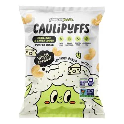 CauliPuffs Gluten Free Puffs - White Cheddar - 4oz: Toddler, Bag, Ready to Eat, Kosher
