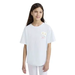 Levi's® Girls' Short Sleeve Oversized 'Daisy' Front and Back Graphic T-Shirt - Light Blue XL
