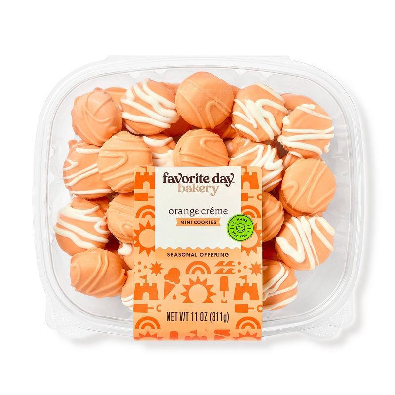 slide 1 of 4, Orange Creme Mini Cookies - 11oz - Favorite Day™, 11 oz