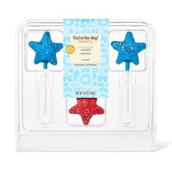 Red, White & Blue Star Shaped Vanilla Cake Pops - 3.6oz/3ct - Favorite Day™