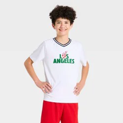 Boys' Short Sleeve Textured Golf Polo Shirt - All In Motion™ White XS