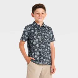 Boys' Textured Golf Polo Shirt - All In Motion™ Black M