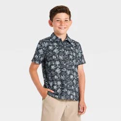 Boys' Textured Golf Polo Shirt - All In Motion™ Black M
