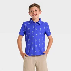 Boys' Textured Golf Polo Shirt - All In Motion™ Royal Blue XL